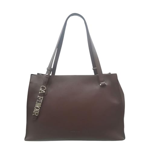Grand sac à bandoulière CafèNoir cabas shopping femme marron