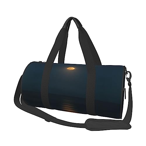 Sac de voyage rond polyvalent noir pour vos weekends et séances de fitness