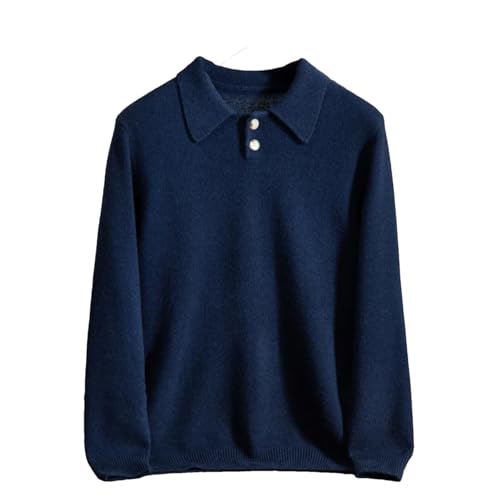 Dcvmvmn Men's Long Sleeve Cashmere Knitted Pullover Sweater Casual Business Solid Color Jumper