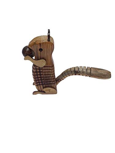 Deluxe Wood Handicrafts Wooden Natural Toys for Kids // Beautiful Handcrafted Cute Squirrel with Mini Ball // Home Decor