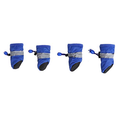 UKCOCO Waterproof Dog Boots Xs Size 4 Pack Small to Medium Dogs Anti-Slip All-Season Pet Booties Paw Protection for Outdoor Walking Hiking - Image 3