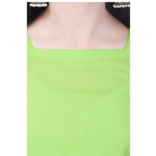 Image of JABAMA Cotton Printed Girls Top and Skirt Set (Green)