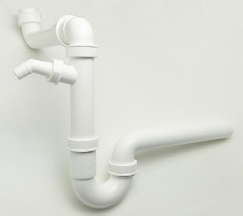 Raumsparsiphon Geräteanschluss 1 1/2 Zoll mit 40 mm Anschluss für Spüle...