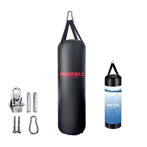 Buffalo Gear Water Punching Bag,165LB Adjustable Heavy Punching Bag Boxing Bag Kickboxing Bag for...