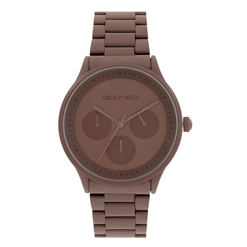 Image of Joker & Witch Nexus Brown Large Dial Linked Chain Strap Men's Watch