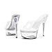 WUXIN H&P Women's 6in Clear Platform High Heels Sexy Stiletto Pole Dance Exotic Sandal Shoes US 11