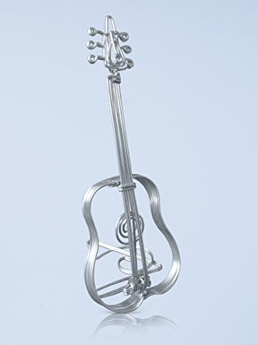 Unique Metal Wire Gift Art Handmade Guitar Acoustic Music Christmas Ornaments Musical Instrument Christmas Ornaments Craft Decor Toys Music Christmas Birthday Decorations Party Supplies