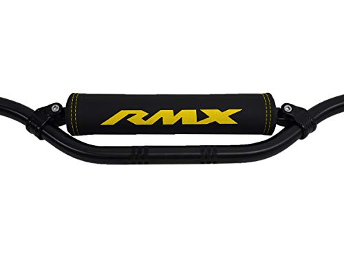 Coussin de barre transversale Suzuki RMX avec logo jaune pour guidon de moto