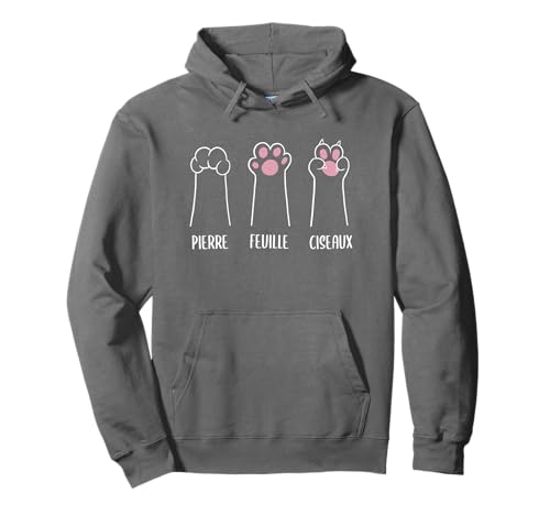 Chat Pierre Feuille Ciseaux Femme Fille Humour Rigolo Chat Sweat à Capuche