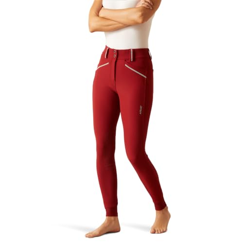Pantalon d'équitation Ariat Tri Factor Grace haut de gamme en tissu stretch blanc