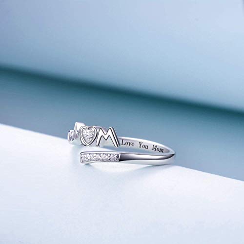 YFN 925 Sterling Silver Mom Rings Mothers Ring Women Jewelry for Mum2
