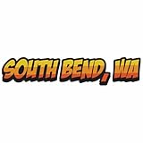 South Bend Washington Comic Style Vinyl Sticker – Souvenir Travel Decor (4-Inches Wide)