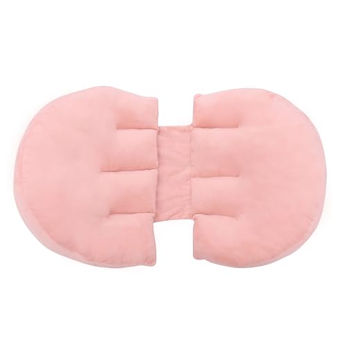 Travesseiro Ajustável para Gestante, Tecido Aveludado (Rose)
