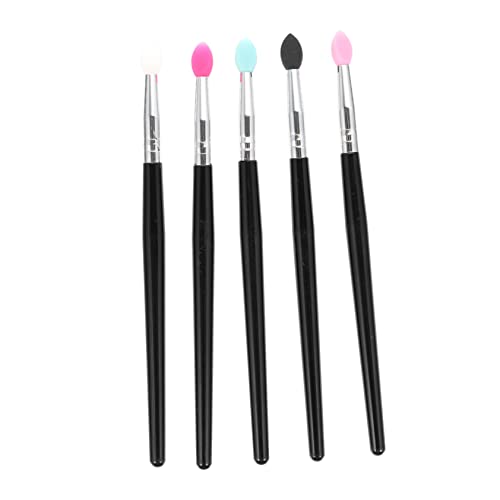 BESTYASH 5Pcs Silicone Eyeshadow Brush Premium Cosmetic Applicators for Eye Makeup and Lip Mask Lightweight Travel Friendly present for Women