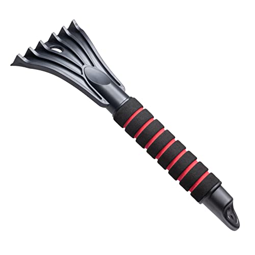 Hausfelder Gratte vitre Voiture, grattoir Pare-Brise Voiture avec poignée Ergonomique, grattoir Glace Accessoire d’Hiver Cover