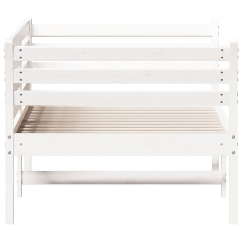 Vidaxl Dormeuse Senza Materasso Bianca 80X200 Cm Legno Massello Pino - 6