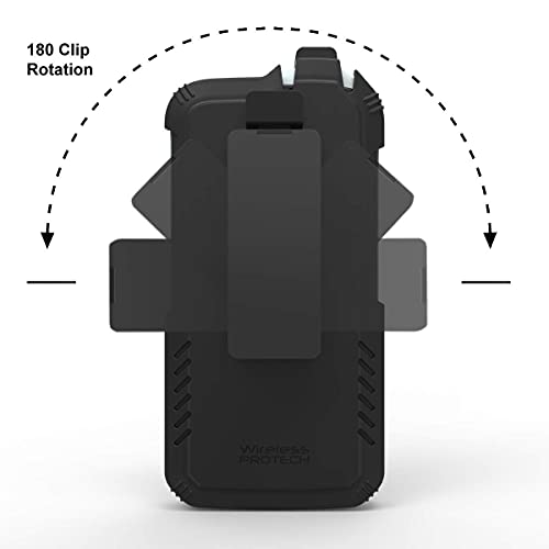 Wireless Protech Case Compatible With Cat S61, Secure Fit, Quick Release Latch And Heavy Duty Swivel Belt Clip Holster #TOP6