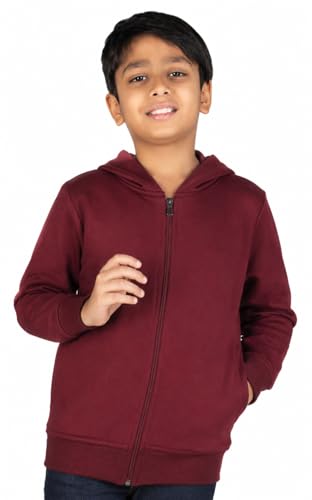 Image of ADBUCKS Unisex Fleece Cotton Zipper Sweatshirt with Hoodies for Boys and Girls