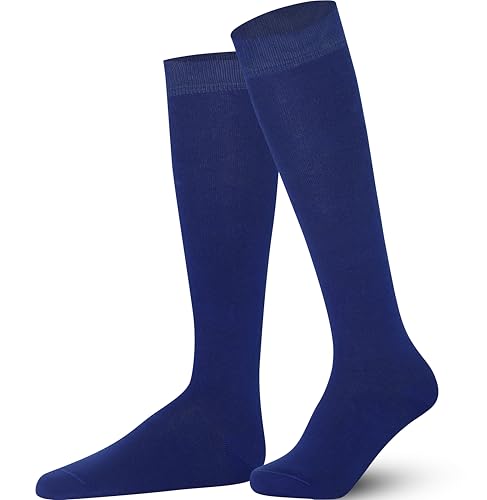Image of Mysocks Knee High Socks for Women Men Combed Cotton Seamless Toe Tall Long High Socks
