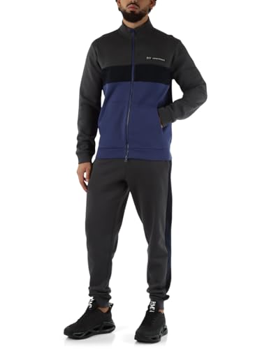 EA7 Combinaison Athletic en coton premium Armani au design colour block