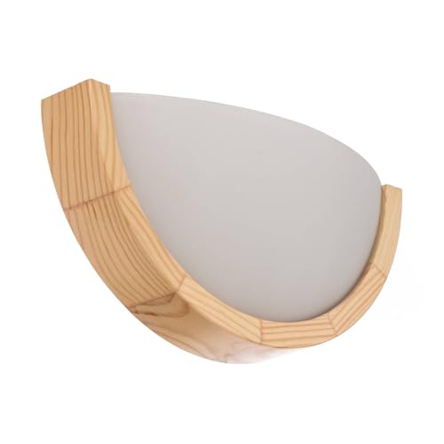 Envostar Wandleuchte, Wandlampe Innen Kris aus Holz (1 flammig E27) - Wandleuchten Wandstrahler Wandbeleuchtung Schlafzimmer/Wohnzimmer Wohnzimmerleuchte