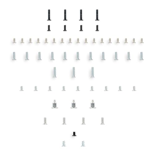 58 Pcs Game Console Full Set Screws Light Game Host Internal External Screws Set Replacement Screws