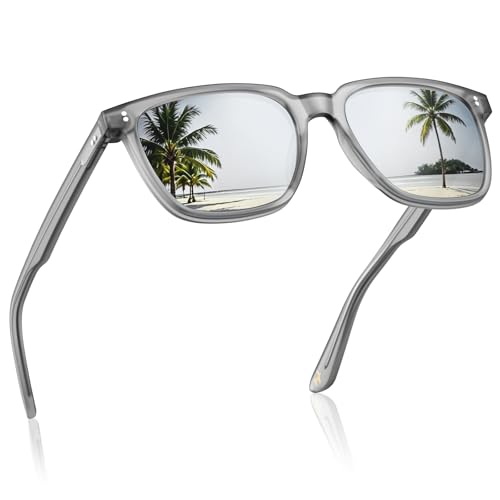Image of CARFIA Retro Acetate Polarized Sunglasses for Men UV400 Protection Driving Outdoor Anti-Glare Sun Glasses CA5354WS