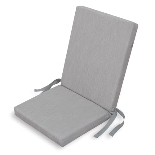 CHILLVERT KAN225 - Cojin Para Silla Con Respaldo Pacific 92x45x6 cm Gris Claro Desenfundable