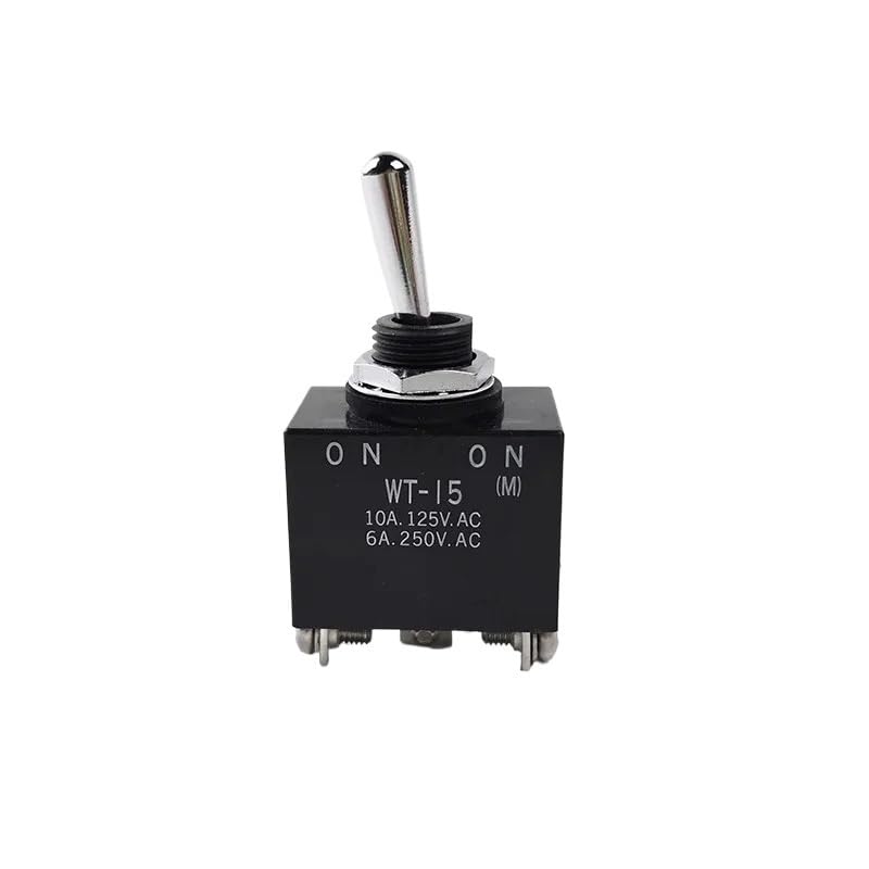 1PCS WT-15 トグルスイッチ 3ピン 2ギア セルフリセット 開口部 12mm 6A250V