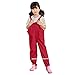 Toddler Boys Girls Rain Pants Waterproof Suspender Jumpsuit Dirty Proof Windbreak Bib Insulated Overalls Outdoor Trousers Lightweight Overalls Kids Rain Suit Summer Romper Outfits Red 1-3 Years