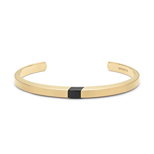 Mvmt Men's Split Cuff Gold/Black Bracelet | 186 Mm #TOP6