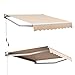 COSTWAY Gelenkarmmarkise Markise, 250 x 200cm Terrassenmarkise mit Alu-Rahmen & Handkurbel, Sonnenmarkise 40-100° Winkel einstellbar, Sonnenschutz & Wasserdicht Balkonmarkise für Balkon, Terrasse