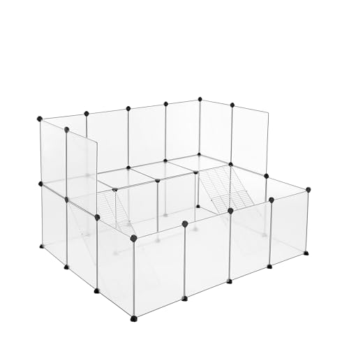 SONGMICS Enclos pour Petit Animal, clôture modulable, Blanc LPC004W01