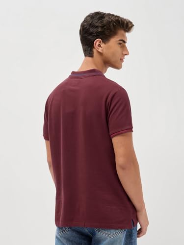 Image of Urbano Fashion Men's Solid Regular Fit Half Sleeve Cotton Polo T-Shirt