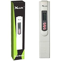 Purificador De Agua Para Medidor XLUX Medidor Blanco de Digital de Calidad del Agua para Filtro Osmosis inversa Probar Rango de medición de 0-9.990 ppm TDS