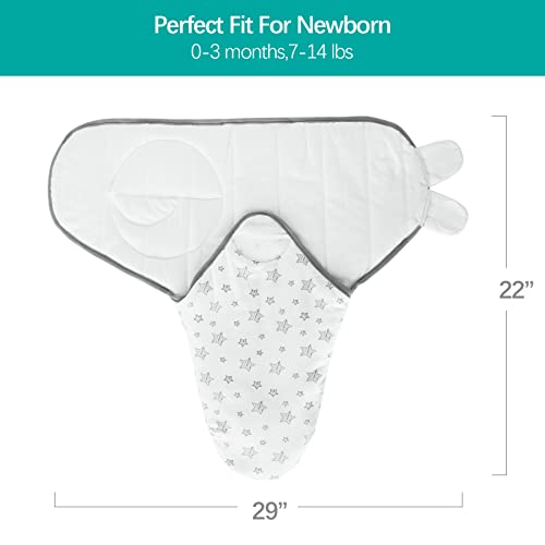 Image of Biloban Baby Swaddles 0-3 Months for Boy Girls, Warm Quilted Baby Swaddle
