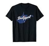 Bridgeport West Virginia WV Map T-Shirt