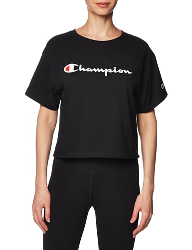 Champion Women's Cropped T-shirt, Classic Cropped Tee Shirt for Women, Crop Top Tee Shirts