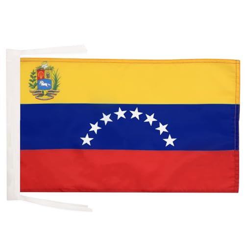 BANDERA de VENEZUELA 45x30cm - BANDERINA VENEZUELANA 30 x 45 cm cordeles - AZ FLAG