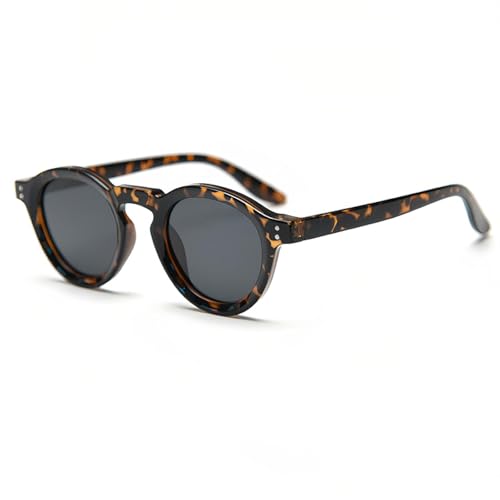 Lunettes de soleil polarisées rondes TR90 anti-éblouissement pour homme femme