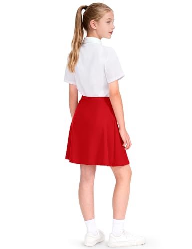 Image of KEREDA Girls Uniform Skirts with Undershorts Casual Stretchy School Skorts