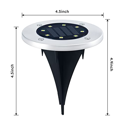 Mydethun Solar Powered Ground Light - Night Light, Waterproof In-Ground Lights For Landscape Garden Patio Pathway Lawn Yard Driveway, White, 12 Pack #TOP6
