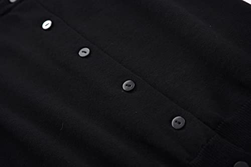 Girls Crewneck Cardigan Sweater Cotton School Uniforms Button Long Sleeve Knit Sweaters Tops, 2T-13Years3