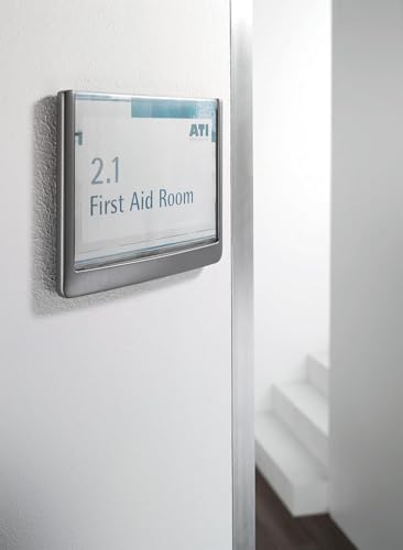 Durable Türschild Click Sign, 149 x 148,5 mm, zum Ankleben oder Anschrauben, graphit, 486237