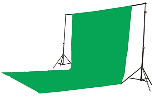 Image of ePhoto 2400 Watt Continuous Video Photography Studio Chromakey Green Screen Lighting Kit H9004S3-1020G