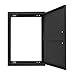 BBQ Access Door Black, 17W x 24H Inch Outdoor Kitchen Doors, Flush Mount Single Vertical Door for BBQ Island Grilling Station Storage Cabinet (Black no Vents, 17