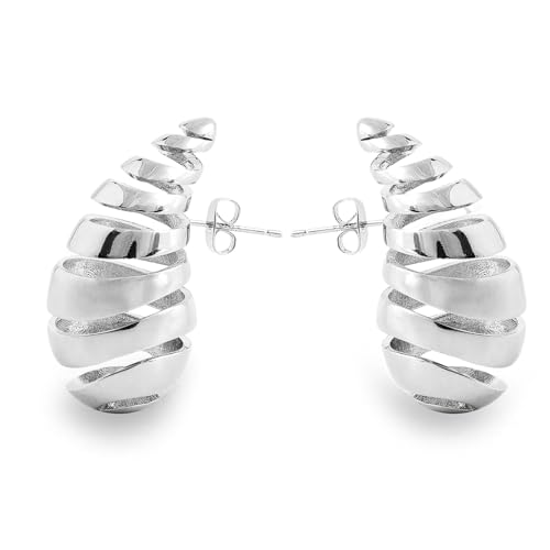 Créoles épaisses pour femme en or 18 carats, boucles d'oreilles goutte d'eau strass mariage