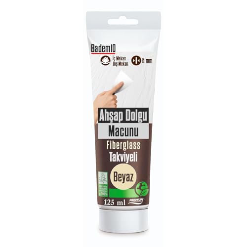 Ahşap Parke Tamir Macunu BEYAZ Renk Mobilya Masa Dolgu Çatlak Çizik Giderici 125 ML Kullanıma Hazır