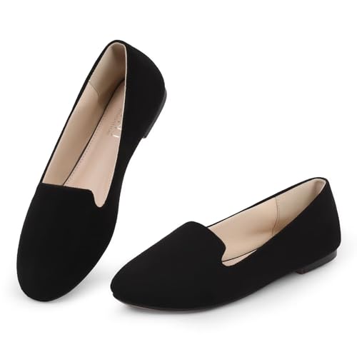 MUSSHOE Comfortable Casual Women's Flats：Round Toe Loafers for Women：2025 Dressy Ballet Flats for Working Women Aged 25-50 Business Office Walking Wedding - Main Image