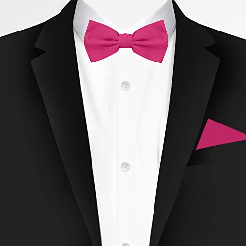 Image of Jacob Alexander Men's Pretied Banded Adjustable Solid Color Bowtie